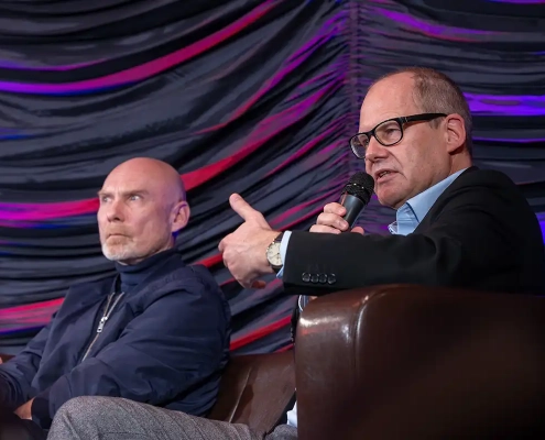 Zukunftsforscher Prof. Stephan Rammler und Verkehrsdezernent Ulf-Birger Franz